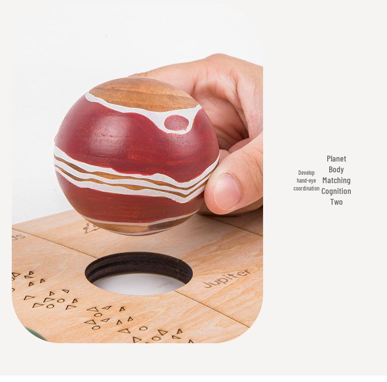 Cross-Border Solar System Wooden Puzzle - Planet Board for Early Education