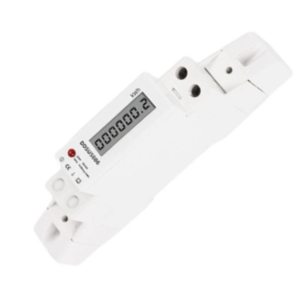 DDSU5886 1-Phase AC Electricity Meter 220V 5(80)A LCD Display with Backlight for DIN Rail Mounting Energy Monitoring