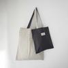 Nylon square bag (Small Charcoal / Large Light beige) Shoulder bag Eco bag Big bag Mini bag