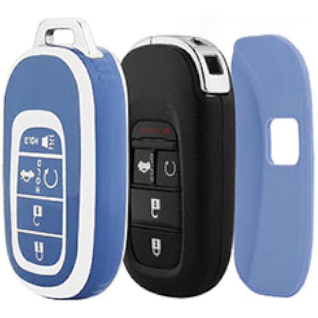 Honda Schlüsselanhänger, weiche TPU Schutzhülle für Schlüsselanhänger mit Honda Accord, Civic, Pilot Smart-Fernbedienungsschlüssel.