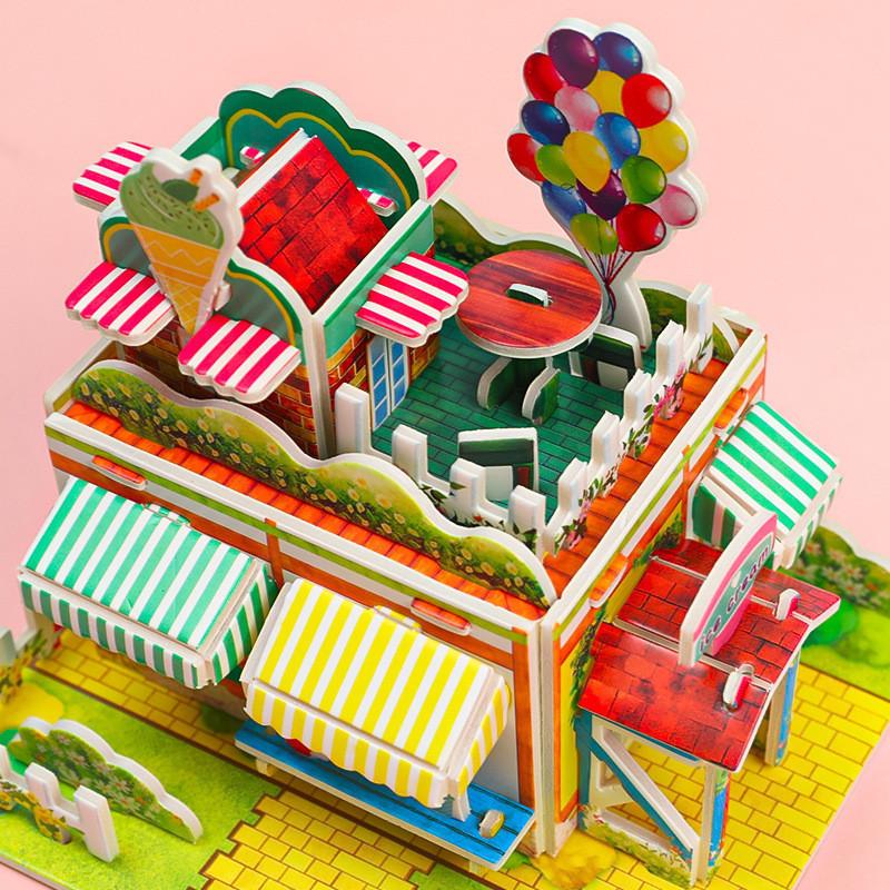 Large Foam 3d Puzzle Card For Kids Diy Handmade Assembly Rainbow Castle Educational Jigsaw