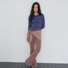 muwm Flare Banding Pants & Modular Shawl (Brown)