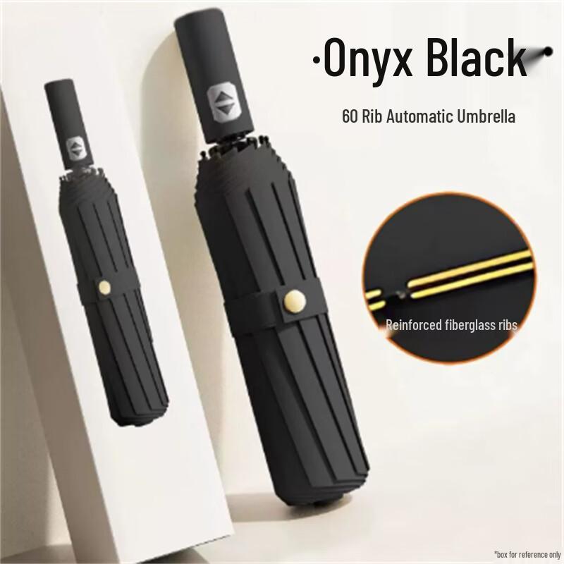 Automatic UV Protection Large 60-Rib Sun & Rain Umbrella