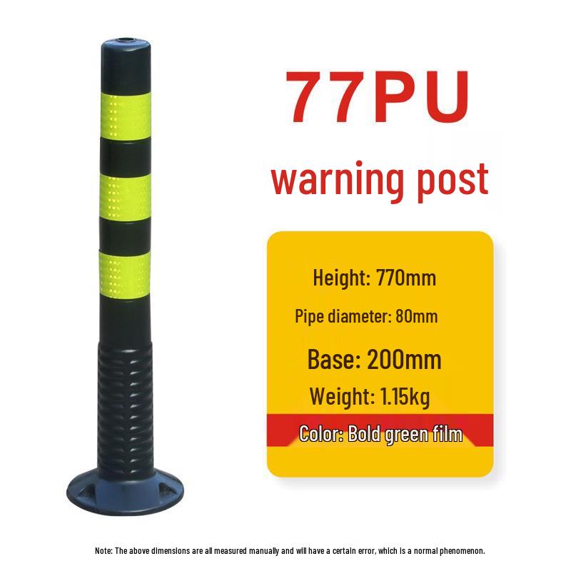Reflective Elastic Traffic Bollard: PU Anti-Collision Post & Rubber Road Barrier