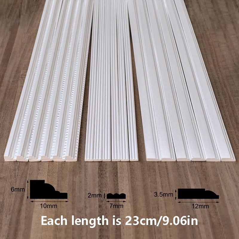 1/3Pcs Dollhouse Skirting Line Ceiling Line Model For Micro Landscape Decor Strip Handmade DIY Scene Doll House Accessories