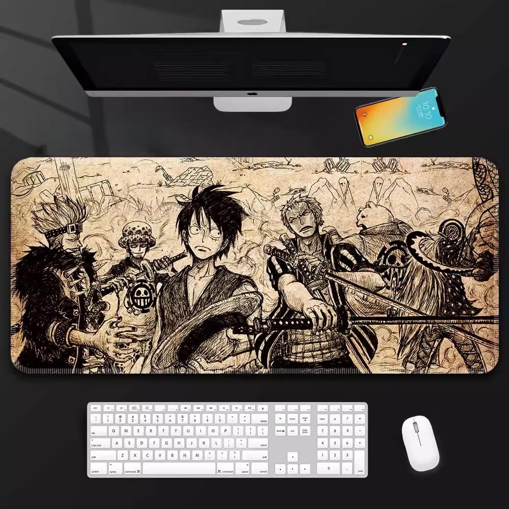 One Piece Leather Mouse Pad Oversized Peripherals Two-dimensional Anime  Monkey D. Luffy Roronoa Zoro  Boys Computer E-sports Game Keyboard Table Mat