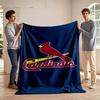 Cardinals Logo On Navy Blue Blanket Print Blanket Soft and Cozy Perfect for the Living Room Bed Sofa or a Nap,gift