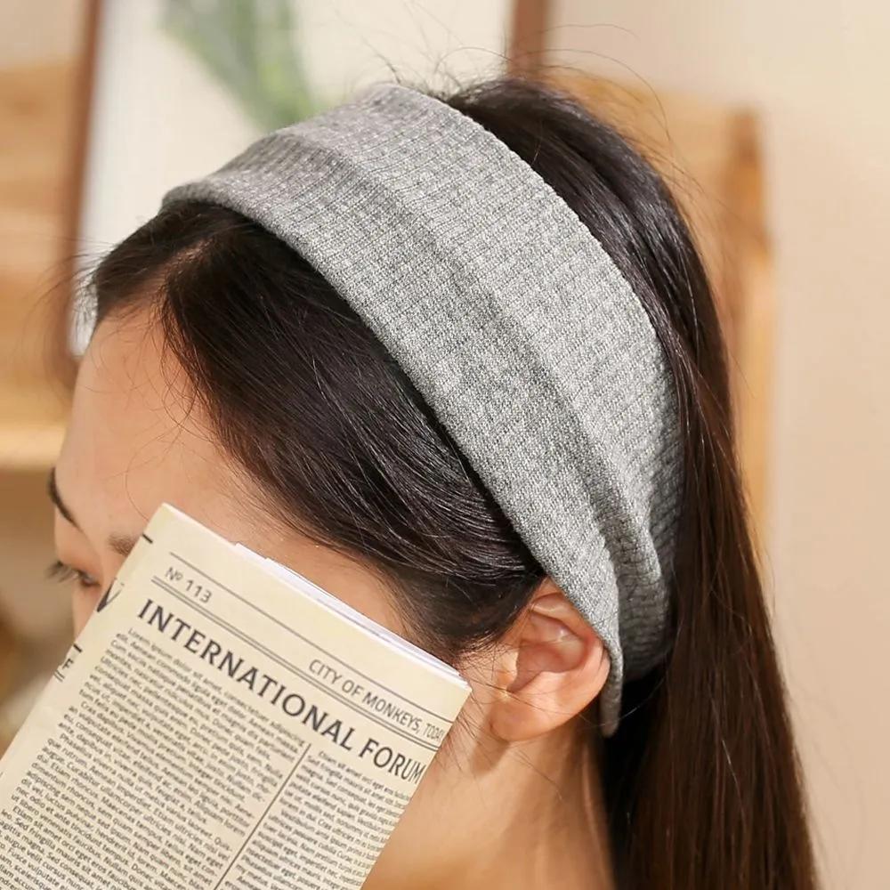 Daily Headband Designer Headband Angel Shushu Simple Ribbed Turban Gray