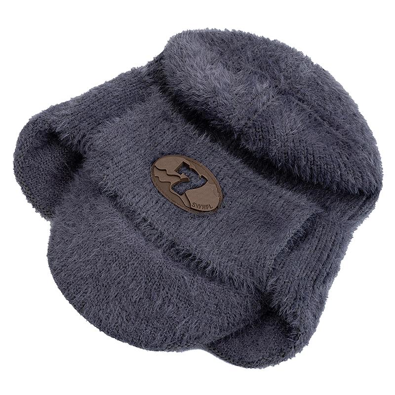Neue Unisex Winter Dandy Hüte Pelzmütze mit Ohrenklappen Lässige Strickmützen für Männer Frauen Outdoor Ohren warm halten Strickmütze