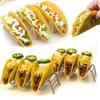 Premium Food Grade Stainless Steel U-shaped 2-slot Taco Rack For Tables
