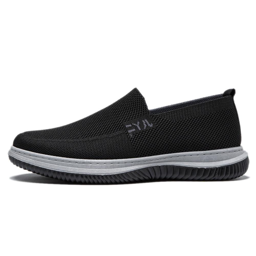 Summer New Men's Mesh Breathable Fly-woven Casual Sports Shoes Men's Mesh Shoes Work Shoes One Pedal Men's Shoes