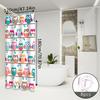 Owl Pattern Shower Curtain with Fun Animal Elements Design to Enhance the Bathroom Space, Shower Partition Curtain