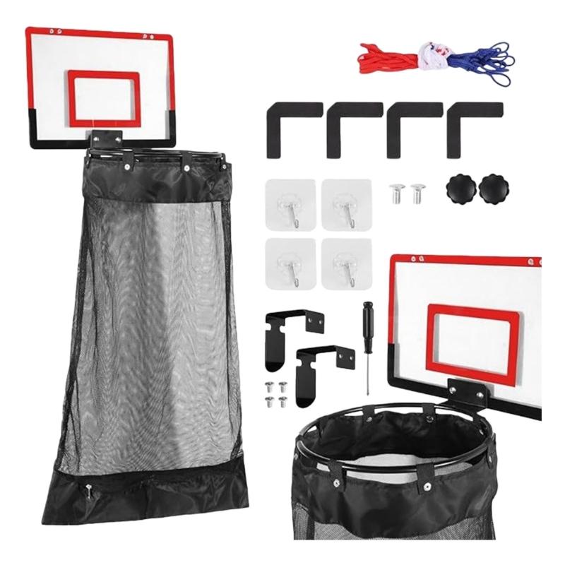 

Sturdy Wood Basketball Shape Laundry Hamper Waterproof And Sturdy Ideal For Bathroom Or Kids Room Use красный