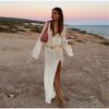 New Beach Dress Sexy Hollow See-through Sunscreen Clothing Spring and Summer Knitted Seaside Vacation Long Skirt