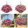 Artificial Flowers Basket Flower Centerpieces DIY Chain Flower Pot Hanging Plant Plant Hanger for Lawn Porch Garden Yard Home