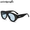 Oversized Y2K Punk Pilot Sunglasses Women  Luxury Brand Vintage Shield Oval Sunglass Fashion Outdoor Toad Mirror For Ladies