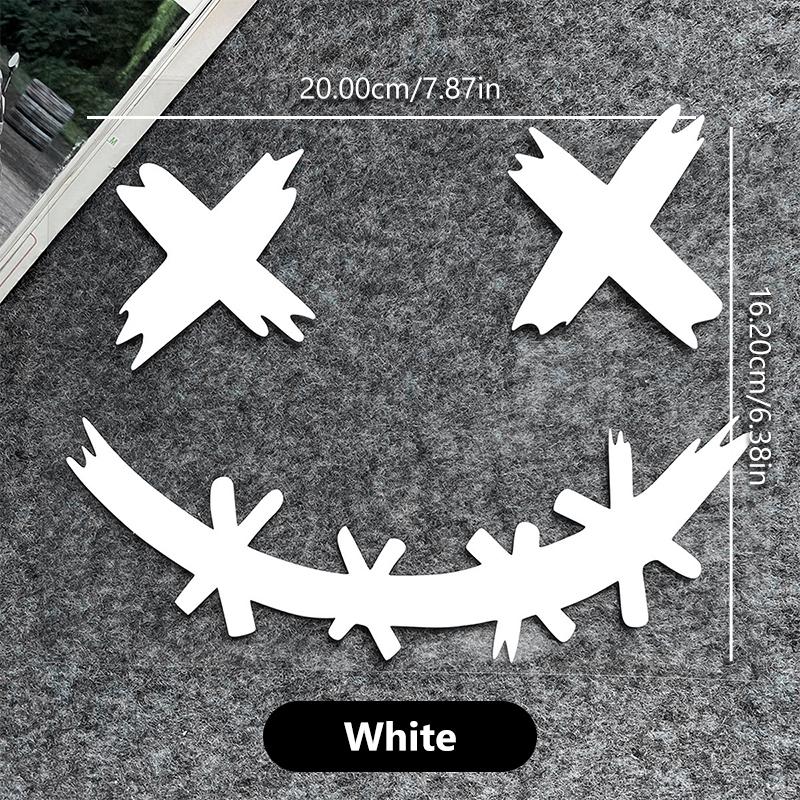 Wasserdichte Reflektierende Aufkleber Für Motorradhelm, Dämon Grinsendes Gesicht Aufkleber, Autokarosseriedekoration, Autoaufkleber, Laser