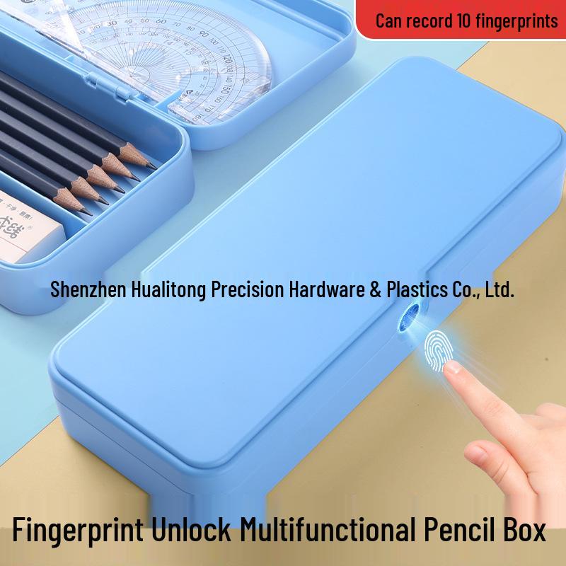 Student Fingerprint Lock Pencil Case - Portable, Secure, and Stylish for Elementary Use