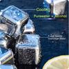 4/8PCS Reusable Whiskey Stones Stainless Steel Ice Cubes Quick-Freeze Wine Cooler Food Grade Metal Pellets Beer Cooler Bar Tool