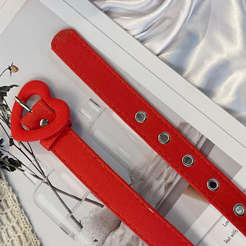 

Вышитый Сердечный Восторг Восхитительный Джинсовый Ремень Для Женщин Универсальный Летний Модный Акцент Heart Orange