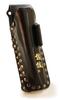 Seisei Chisel Thick Jet Black Black Smart Pencil Clamp-Style Double-Pencil Case, Heavy-Duty, Leather, (Includes Holder) BS-2