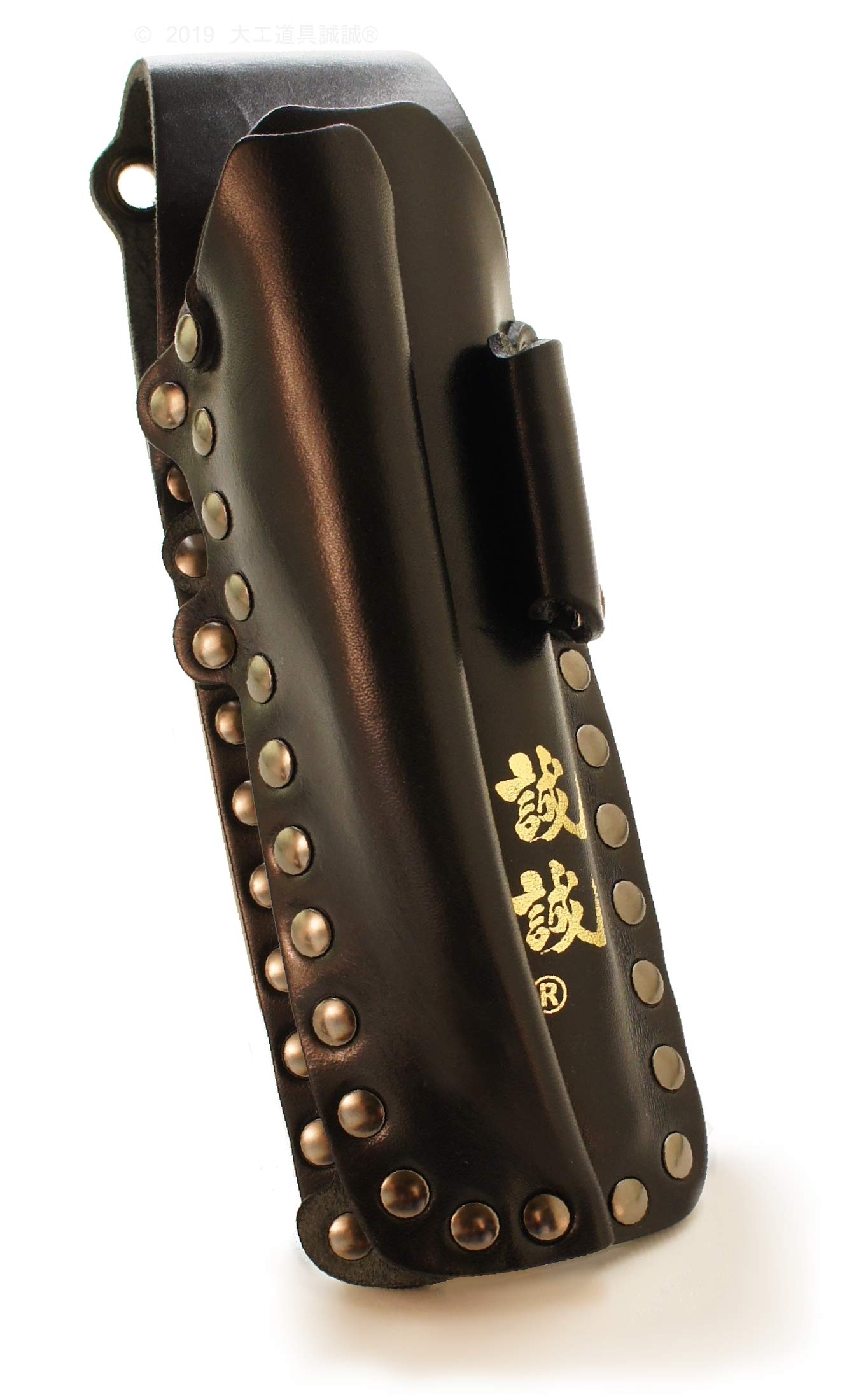 

Seisei Chisel Thick Jet Black Black Smart Pencil Clamp-Style Double-Pencil Case, Heavy-Duty, Leather, (Includes Holder) BS-2 чорний