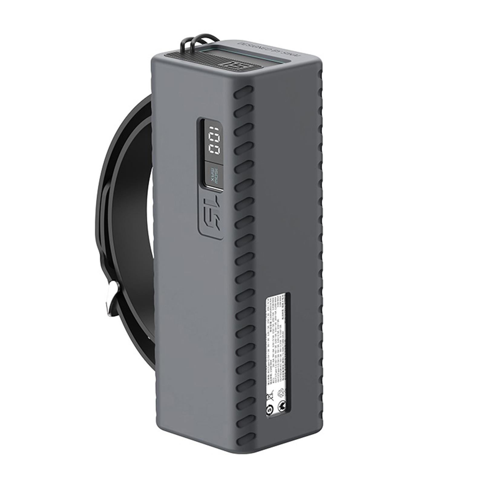 

Силиконовый протектор для павербанка с органайзером для кабеля, мягкий противоударный чехол для CUKTECH №15 серый