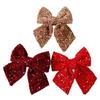 Christmas Tree Bowknot Festival Decoration Unique Christmas Bowknot Ornament Elegant Adornment for Home School
