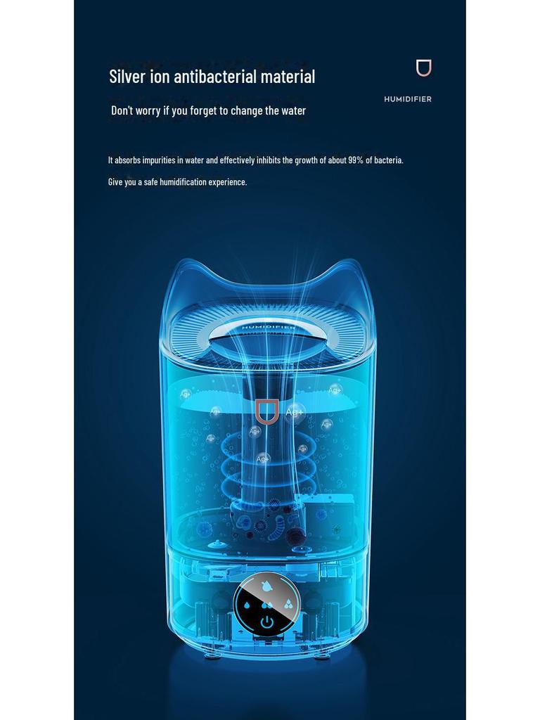4L Smart Touch Humidifier: Silent Aromatherapy for Home & Office