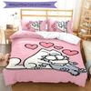 Simon's cat 3pcs Bedding Set Duvet Cover Closure Includes 1 Duvet Cover & 2 Pillowcases for All Seasons Bedroom Home Dorm Decor