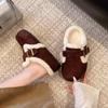 Round head retro thick-soled velvet cotton shoes women's new autumn and winter warm outer wear non-slip fluff