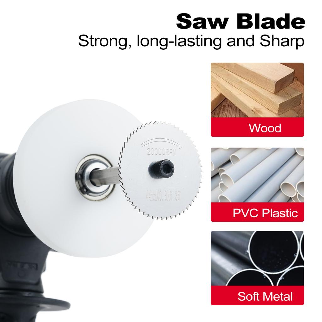 Inside Pipe Cutter for PVC Pipe Cutter Tool with Adjustable Depth Gauge Guide 6Pcs Saw Tooth Blades with 3.15inch Guide