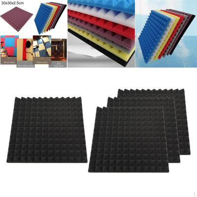 Pěnové panely, 11,8x11,8x1" Akustické klínové dlaždice, Stěna pro akustickou zvukovou absorpci