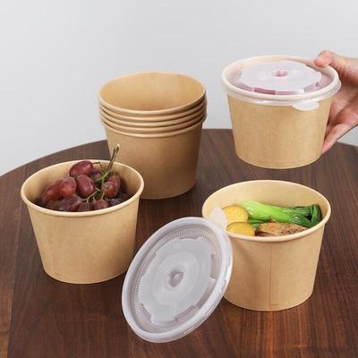 Fangcao Di 3G6004 Einweg-Take-Away-Papierschalen mit Deckeln