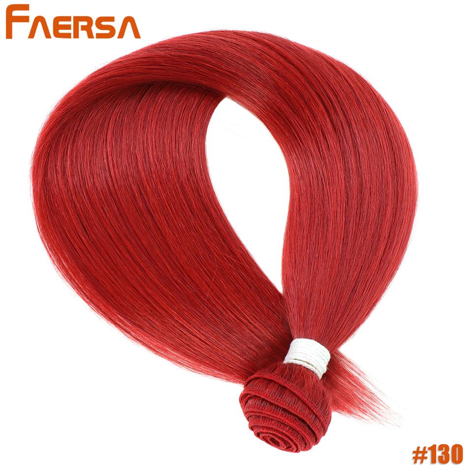 Long Hair Weaving Blonde 613 Bundles Synthetic Straight Ombre Blonde Red Brown High Temperature Fiber Hair Extensions For Women
