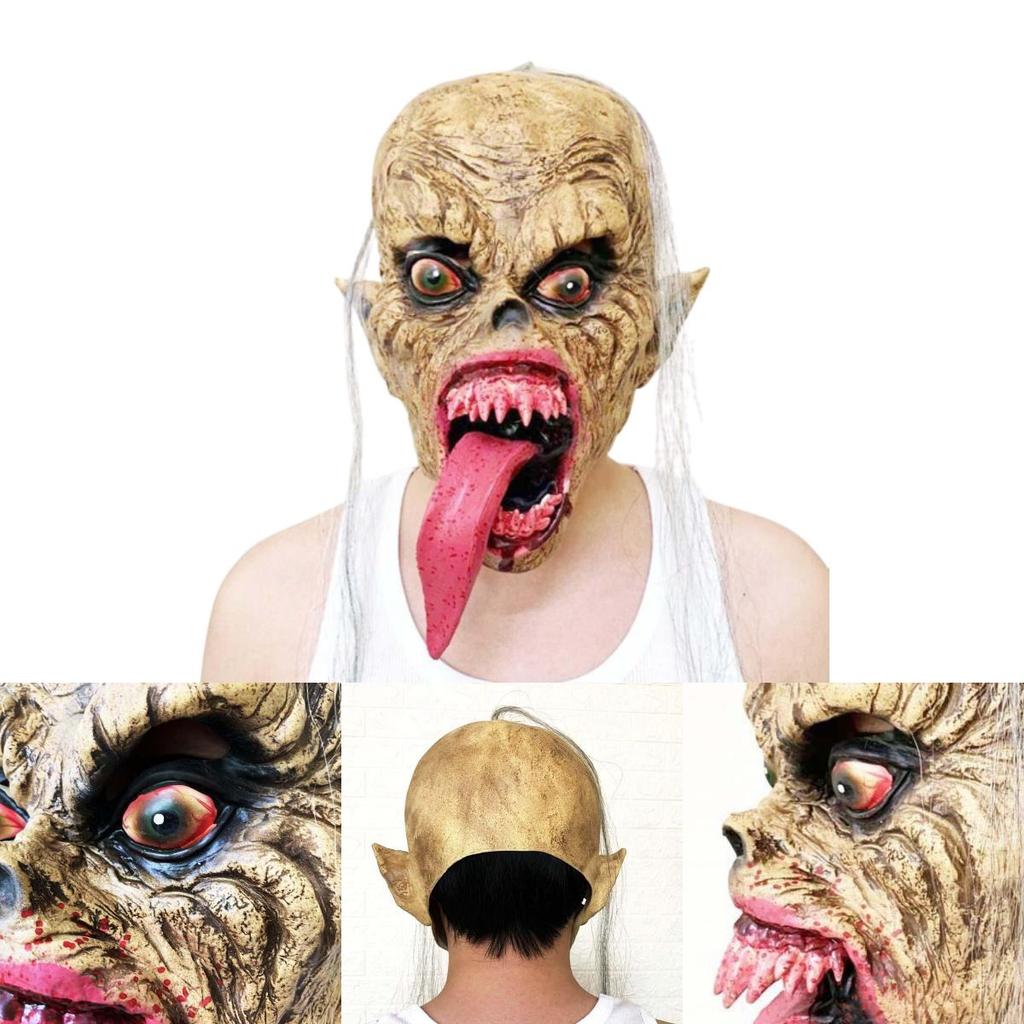 Halloween Mask Blood Ancestor Rubber Handmade Costume Prop