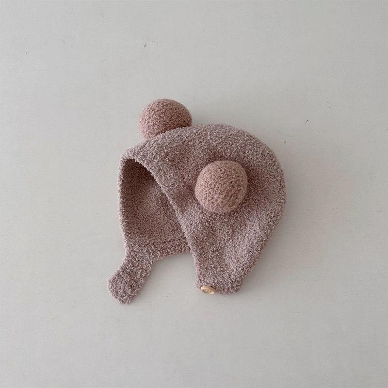 Super Cute Baby Winter Beanie with Ear Protection - Warm Plush Hat for Newborns