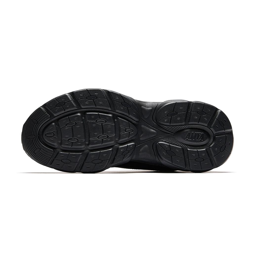 Anta Chengguang Leather Fashion Trend Durable Breathable Low-Top Casual Shoes Men sneaker Black Gray 912548802-6