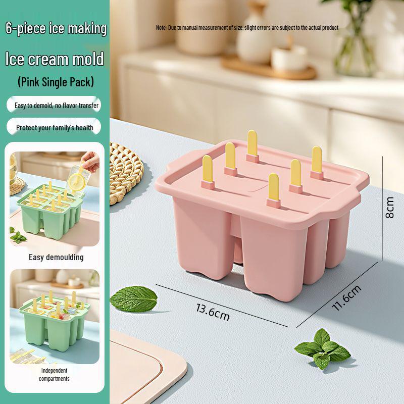 Homemade Cute Cheese Silicone Popsicle Mold for Kids - Ice Cream and Ice Cube Tray