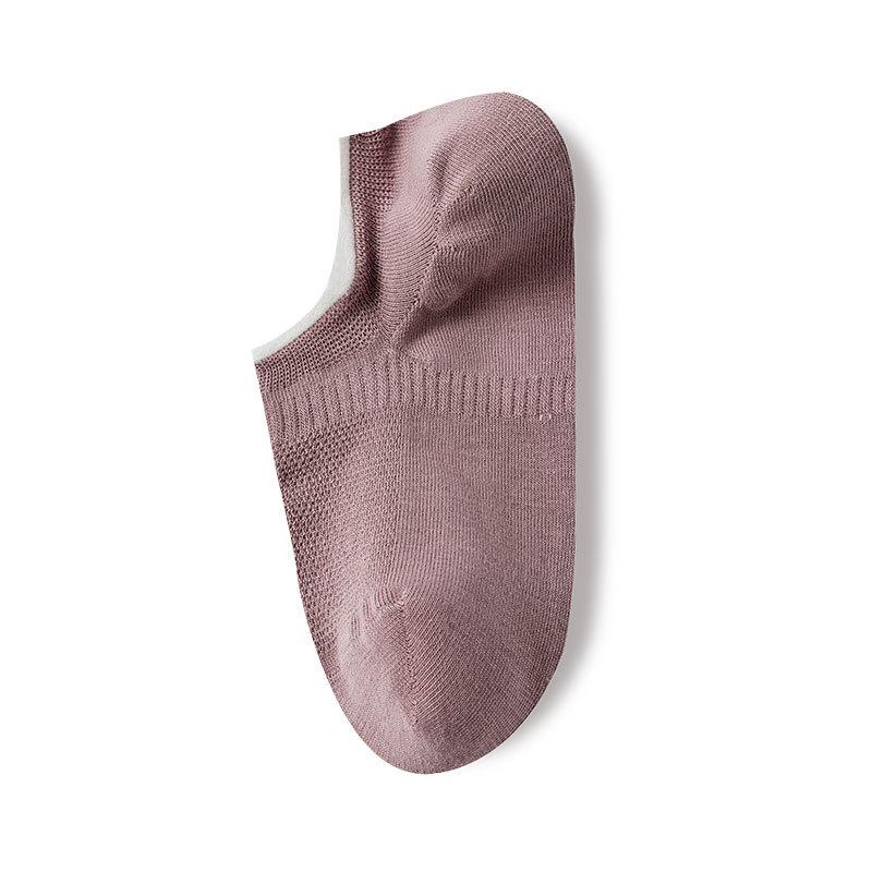 Women's Spring and Summer Thin Mesh Pure Cotton Shallow Mouth Antibacterial Invisible Boat Socks