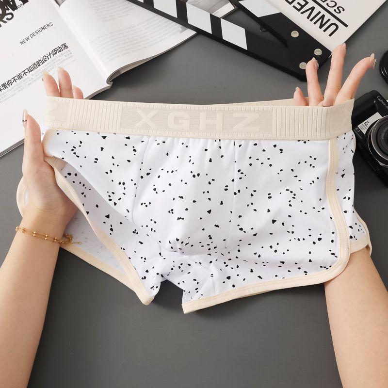 Herrenhöschen Baumwolle Herrenunterwäsche Boxer Atmungsaktive Herrenboxer Bedruckte Unterhosen Bequeme Shorts Herrenunterwäsche