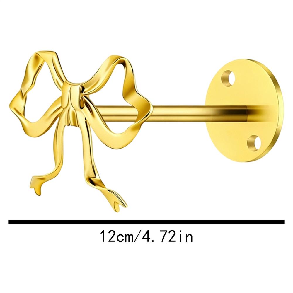 

Drape Holdbacks 2 Pieces Wall Mounted Bowknot Alloy Metal Drapery Tiebacks for Living Room Bathroom Office Coffee Shop Kitchen золотий