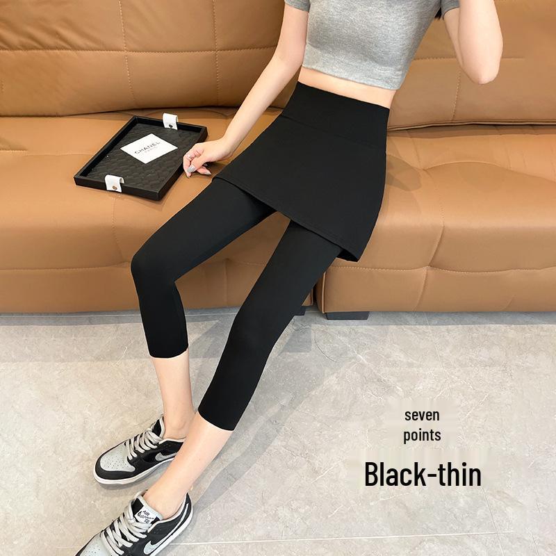 

Women s High-Waist Tummy-Control Yoga Skort Leggings – Anti-Exposure Running & Fitness Pants L [105-125 lbs]