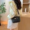 Rhombus Printed Bag, New Fashionable Women's Bag, Lock Buckle, Shoulder Messenger Bag, Trendy Simple Handbag, One Piece.