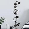 Acrylic Flower Shape Wall Sticker Background Art Living Room Mirror Home Fashion Decoration Wall Stickers Posters House Supplies