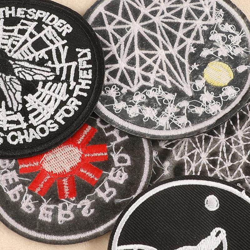 Embroidery Embroidery Sticker Round Badge Clothing Accessories Adhesive Patch Cloth Sticker Accessories Cloth Sticker