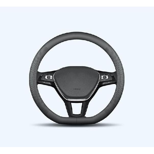 XHRING D-Shaped Car Steering Wheel Cover For Volkswagen VW Atlas Tiguan ID.4 Taos Passat Golf Jetta Beetle Polo GTI CC Touareg SE SEL R-Line S Cross