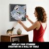 3D Animal Wolf Building Blocks Mural Wall Stercopic Painting Model Assemble Bricks Home Decor Toys Gift For Adult