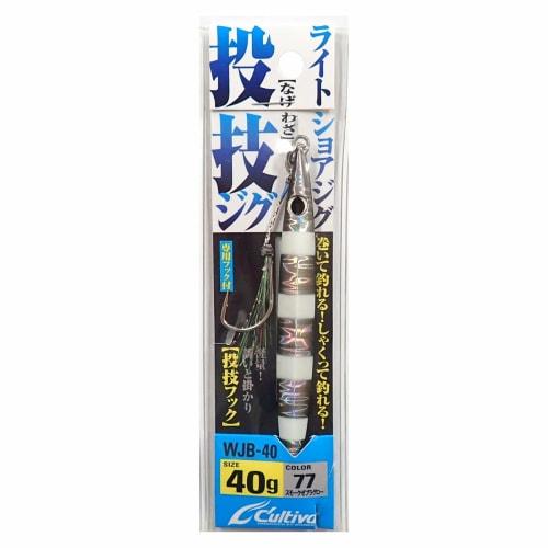 

OWNER Metal Jig WJB-40 Throwing Jig 40 No.31978 77 Smoke Zebra Glow