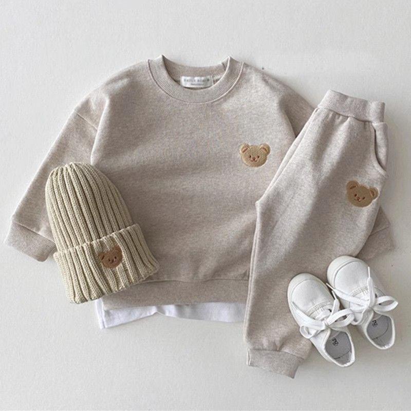 Boys & Girls Infant Cartoon Two-Piece Sweatshirt Set - Spring/Autumn 2025